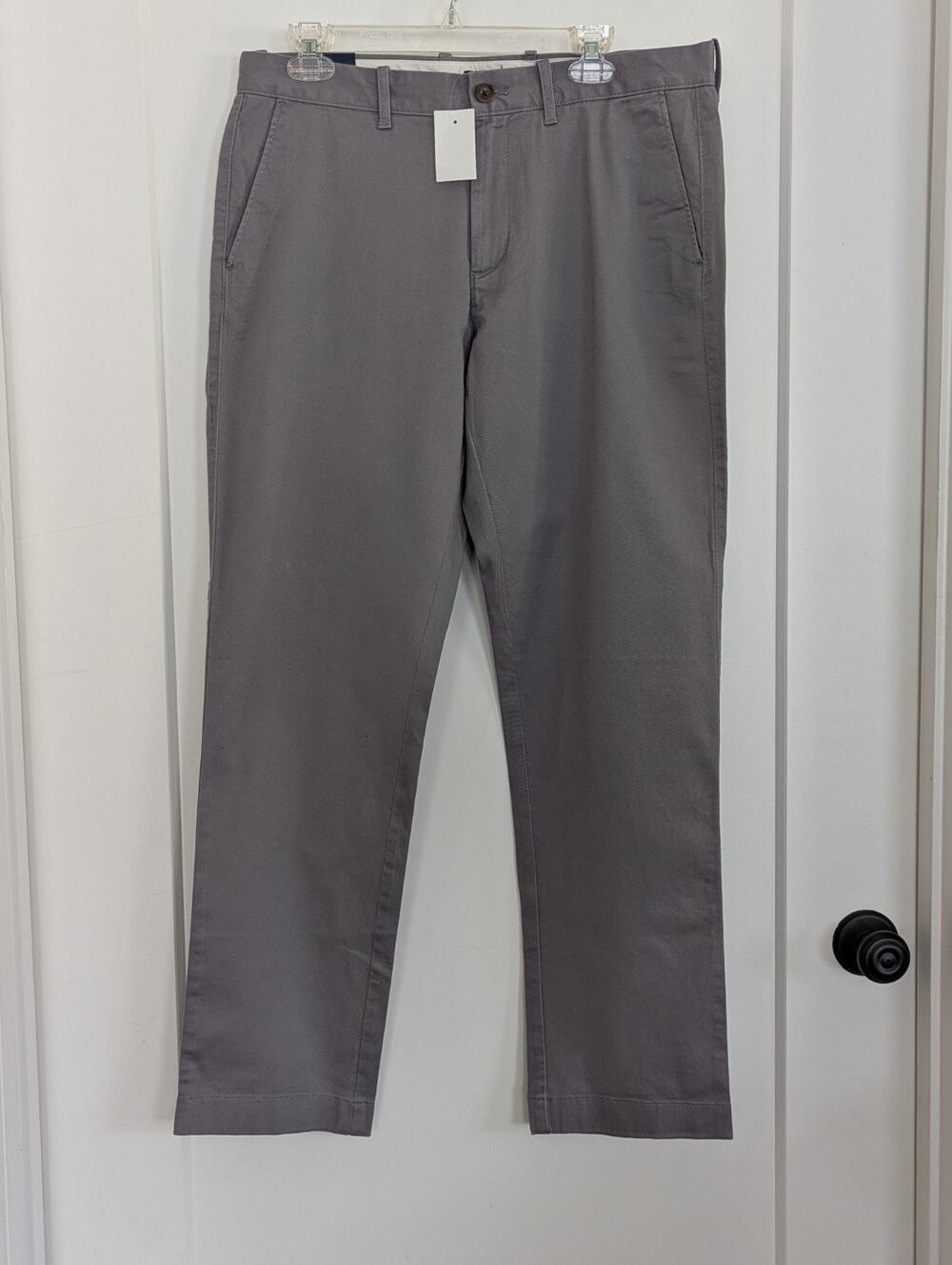 J. Crew Flex Straight 33×32(Fits34×32) Slate Gray Chino Twill Pants NWT Stretch